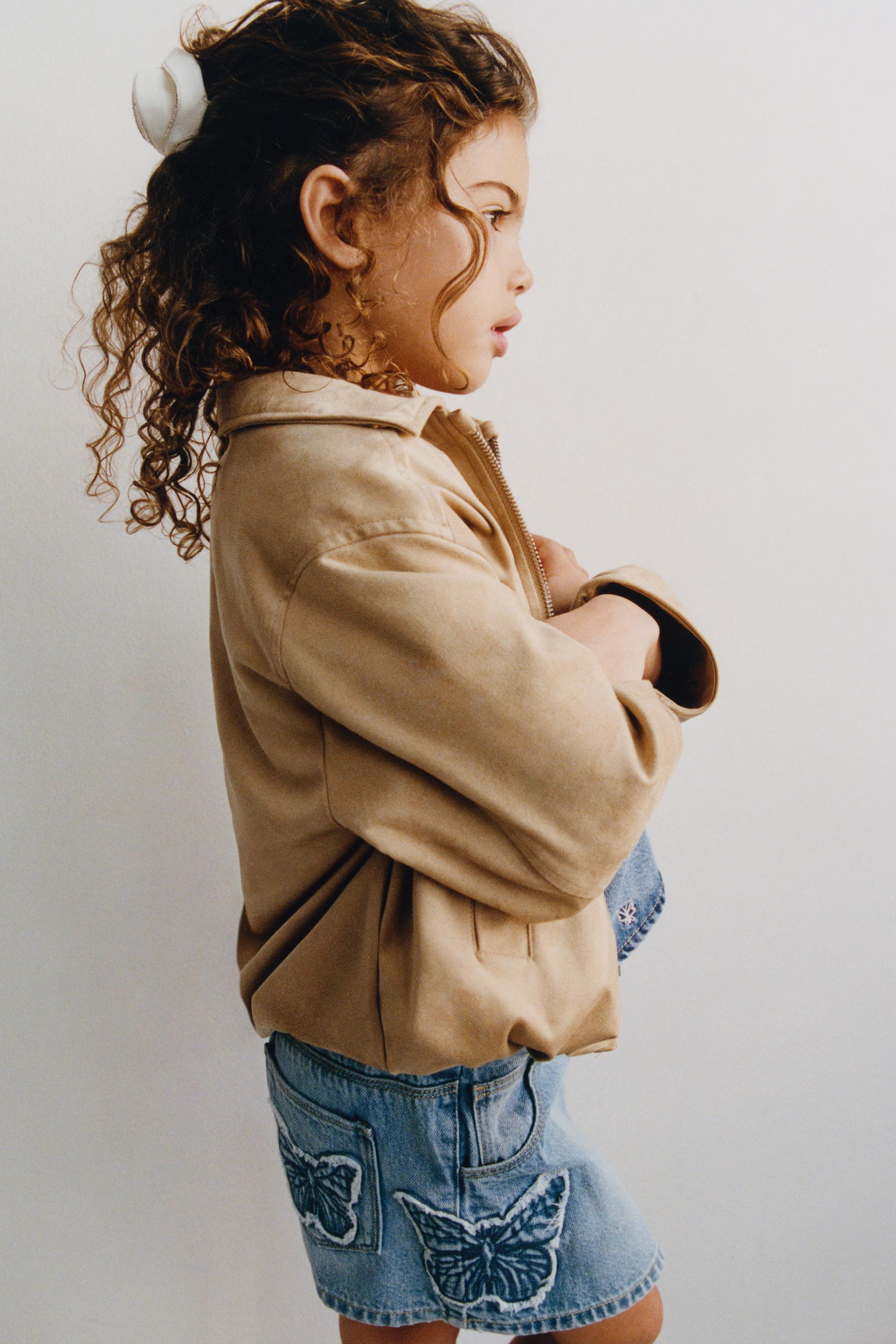 BUTTERFLY DENIM BERMUDA SKIRT